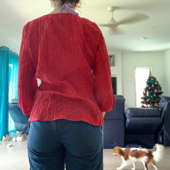 Ruby red mom style blouse ❤️❤️ - Picture 4 of 5